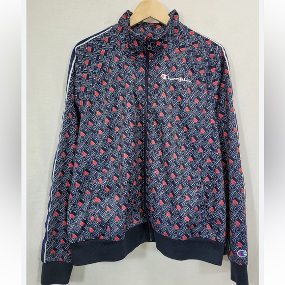 Champion bomber style casual jacket . Size large . Navy blue . NWT ! - Picture 4 of 10